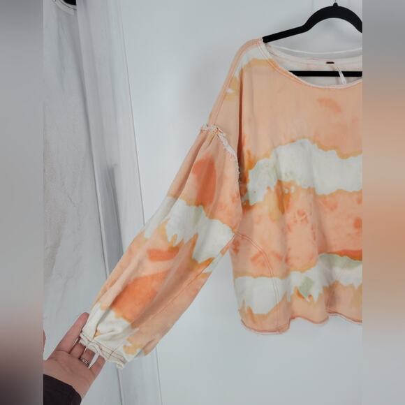 Free People Orange Feels Right Pullover Sweater S - Picture 2 of 6